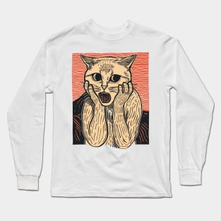 The Cat Scream Long Sleeve T-Shirt